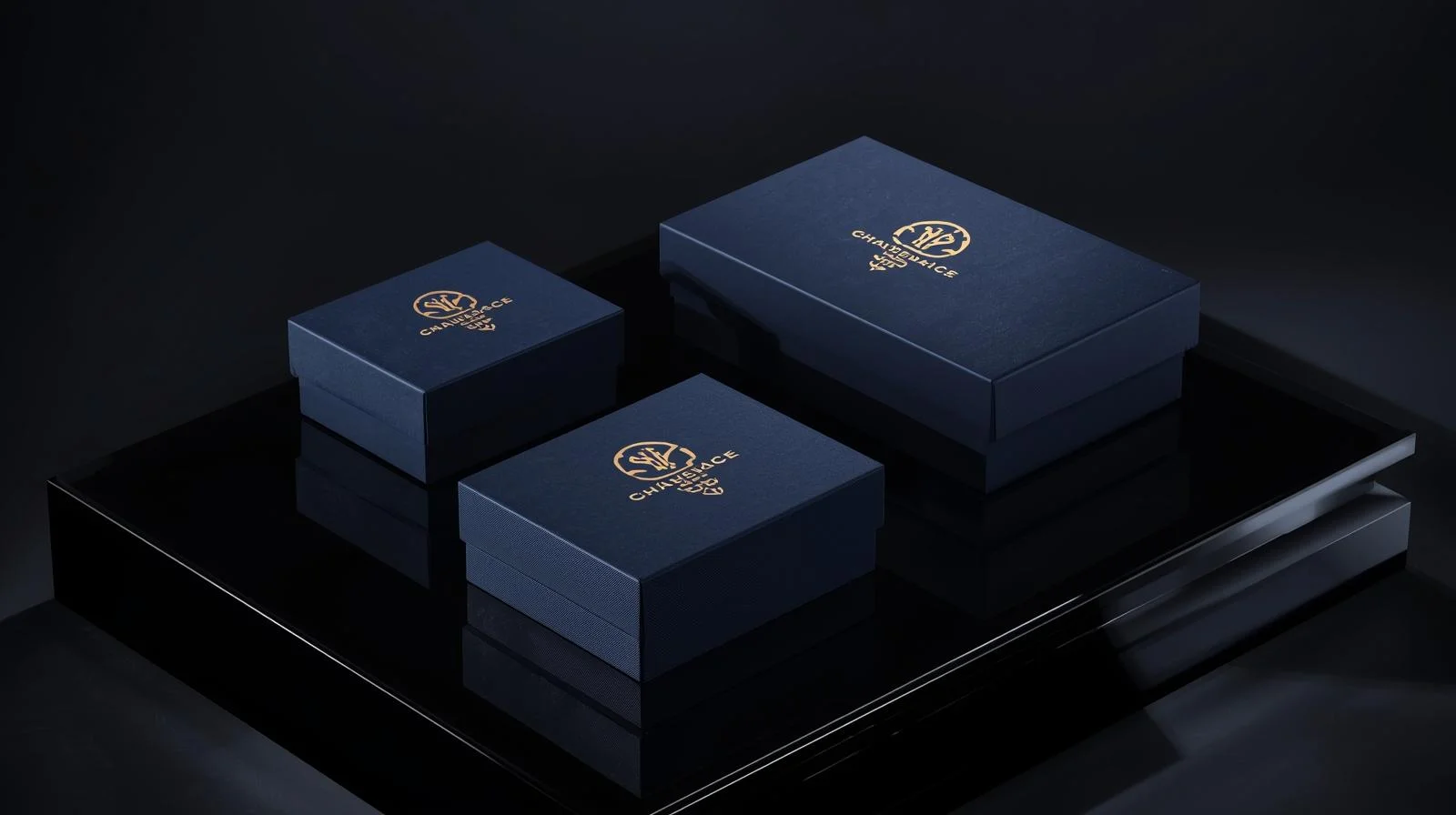 Premium custom magnetic closure boxes for luxury cosmetics and electronics, showcasing a high-gloss finish and embossed logo.