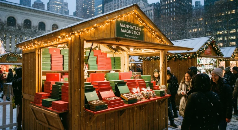 Flat-pack collapsible magnetic boxes assembling into sturdy rigid gift boxes for small business packaging supplies.