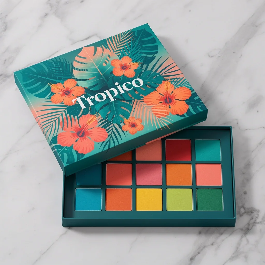 Custom printed rigid cosmetic boxes Brooklyn for eyeshadow palettes